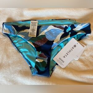 NWT Athleta Bikini Bottoms in Blue Floral XS